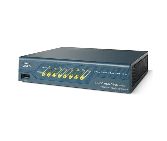 ASA 5500 Series 5505 6 x Ports 100Base-TX + 2 x Ports FE Rack-Mountable Network Security Firewall Appliance