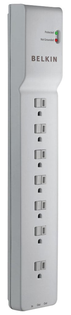 BE107200-06 Belkin 7 Outlets 2320 joules Surge Suppressor with Phone/Modem Protection 6ft