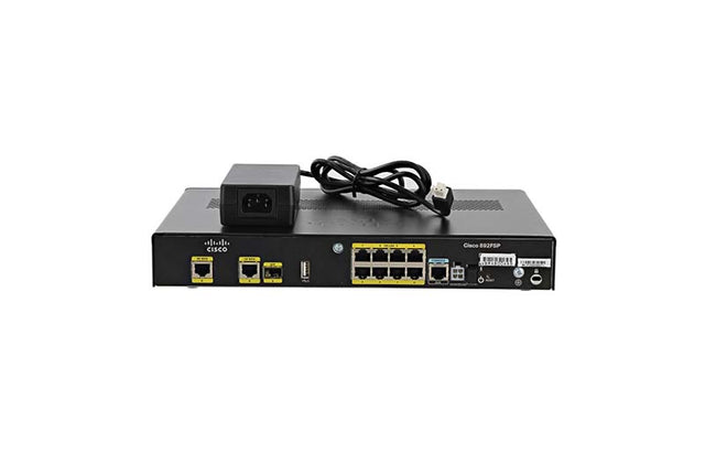 C892FSP-K9 - Cisco 890 Series 892 8 x Ports 1000Base-T LAN + 2 x Ports 10/100Base-TX WAN Gigabit Ethernet Security Wired Integrated Services Router