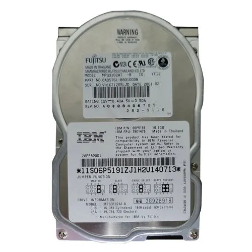 CA05761-B801000B Fujitsu 10GB 5400RPM IDE Ultra ATA/100 (ATA-6) 2MB Cache 3.5-Inch Hard Drive