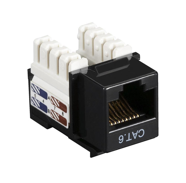 CAT6J-BK-25PAK-A1 Black Box CAT6 Value Line RJ-45 Unshielded Keystone Jack (25-Pack)