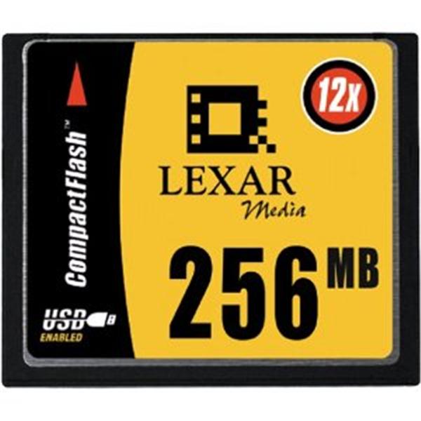 CF256-12-251 Lexar 256MB 12X CompactFlash Memory Card For Megapixel Cameras and PDA's