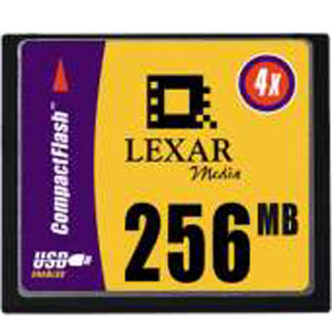 CF256231 Lexar 256MB 4X CompactFlash (CF) Memory Card