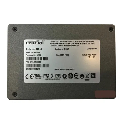 CT064M4SSD2 Crucial M4 64GB Multi-Level Cell SATA 6Gb/s 2.5-Inch Solid State Drive