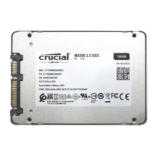 CT1000MX500SSD1 Crucial MX500 1TB Triple-Level Cell SATA 6Gb/s 2.5-Inch Solid State Drive