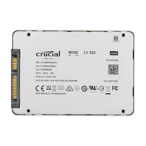 CT1050MX300SSD1 Crucial MX300 1TB Triple-Level Cell SATA 6Gb/s 2.5-Inch Solid State Drive