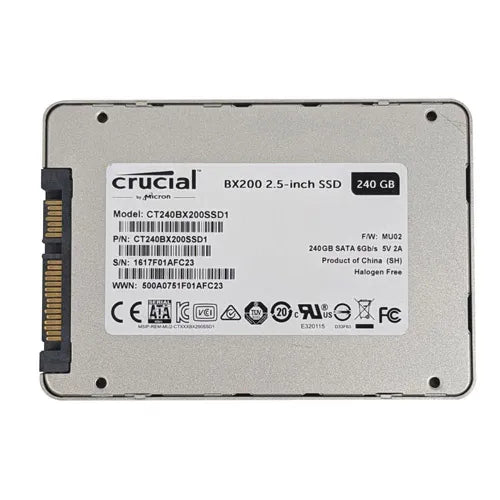 CT240BX200SSD1 Crucial BX200 240GB Triple-Level Cell SATA 6Gb/s 2.5-Inch Solid State Drive