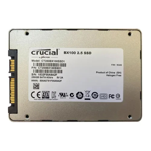 CT250BX100SSD1 Crucial Bx100 250GB Multi-Level Cell SATA 6Gb/s 2.5-Inch Solid State Drive