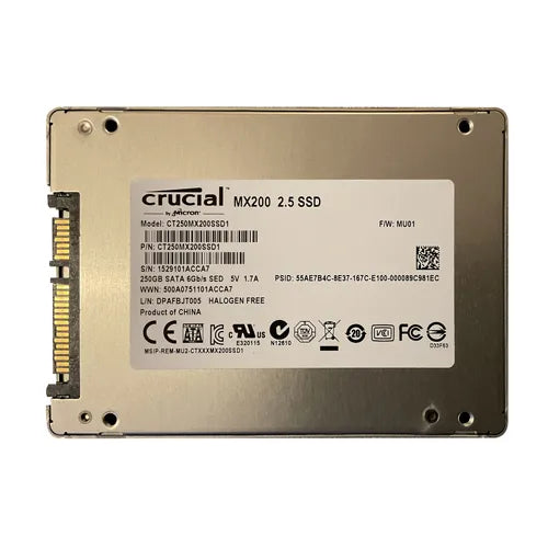 CT250MX200SSD1 Crucial MX200 250GB Multi-Level Cell SATA 6Gb/s 2.5-Inch Solid State Drive