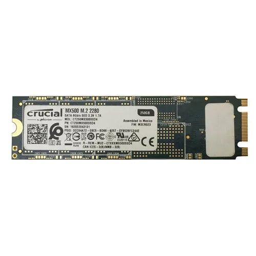 CT250MX500SSD4 Crucial MX500 250GB Triple-Level Cell SATA 6Gb/s M.2 2280 Solid State Drive