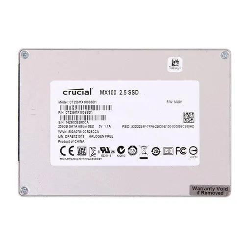 CT256MX100SSD1 Crucial MX100 256GB Multi-Level Cell SATA 6Gb/s 2.5-Inch Solid State Drive