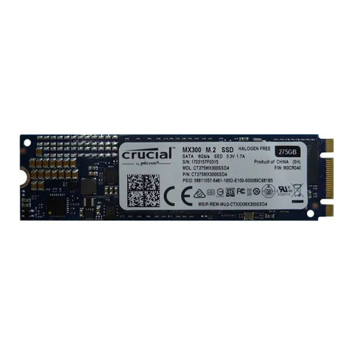 CT275MX300SSD4 Crucial MX300 275GB Triple-Level Cell SATA 6Gb/s M.2 2280 Solid State Drive