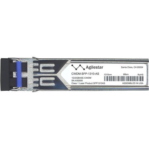 CWDM-SFP-1310-AS Agilestar 1Gbps 1000Base-CWDM Single-mode Fiber 80km 1310nm Duplex LC Connector SFP Transceiver Module