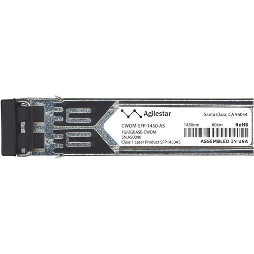 CWDM-SFP-1450-AS Agilestar 1Gbps 1000Base-CWDM Single-mode Fiber 80km 1450nm Duplex LC Connector SFP Transceiver Module for Cisco Compatible