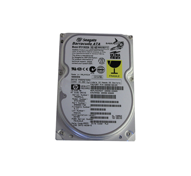 D8998-63005 - HP 13.50GB IDE Ultra ATA/66 (ATA-5) 3.5-inch Hard Drive