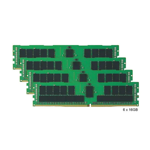 6CP04AV - HP 96GB Kit (6 x 16GB) DDR4-2933MHz PC4-23400 ECC Registered CL21 288-Pin RDIMM 1.2V Single Rank Memory