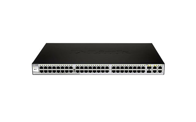 DES-1210-52 - D-Link 48 x Ports 10/100Base-TX + 2 x Ports 1GbE RJ-45 + 2 x Ports Combo RJ-45/SFP Layer2 Managed 1U Rack-Mountable Fact Ethernet Network Switch