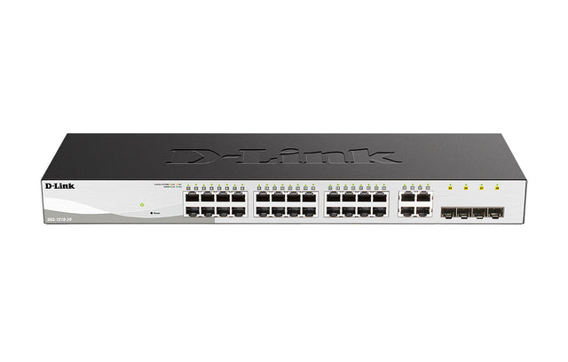 DGS-1210-28 - D-Link DGS-1210 Series 24 x Ports 1GBase-T + 4 x Ports Combo RJ-45/SFP Layer2 Managed 1U Rack-Mountable Gigabit Ethernet Network Switch