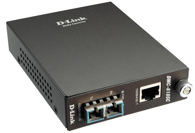 DMC-810SC D-Link 1000Base-T to 1000Base-LX SC Single-mode Media Converter (Refurbished)