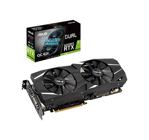 NVIDIA DUAL GeForce RTX 2060 OC 6GB GDDR6 DVI/2HDMI/2DisplayPort PCI-Express Video Card