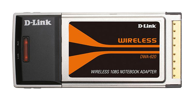 DWA-620 - D-Link 32-bit CardBus 108Mbit (Turbo) 802.11b/g 2.4GHz Wireless Network Adapter