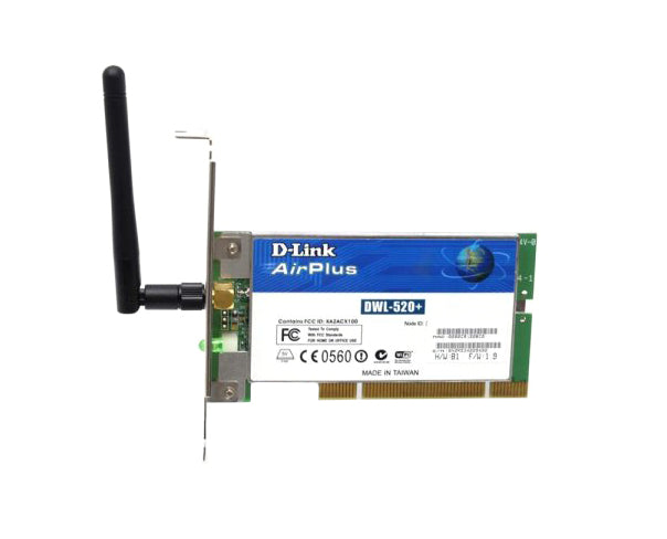 DWL-520+ - D-Link 32-bit CardBus PCI Express PCI Express 22Mbit/s 802.11b 2.4GHz Wireless LAN Network Adapter