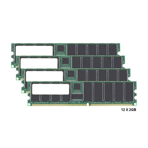 300682-24G - HP 24GB Kit (12 X 2GB) DDR-266MHz PC2100 ECC Registered CL2.5 184-Pin DIMM Memory for ProLiant DL380 / ML370 G3 Server