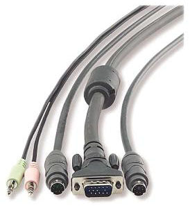 F1D9100-06-4 Belkin OmniView Audio KVM Cable 6ft Gray