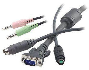 F1D9100V06 Belkin OmniView KVM Audio Cable 6ft Gray