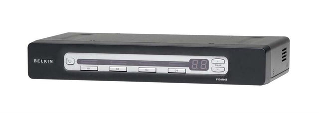 F1DA104Z Belkin OmniView 4-Port USB & PS/2 KVM Switch 4 x 1 2 x SCSI (Refurbished)