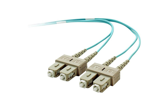 F2F40277-05M-G Belkin 10 Gig Aqua Patch Cable SC Multimode (Male) SC Multimode (Male) 16.4ft Fiber Optic 50 / 125 Aqua