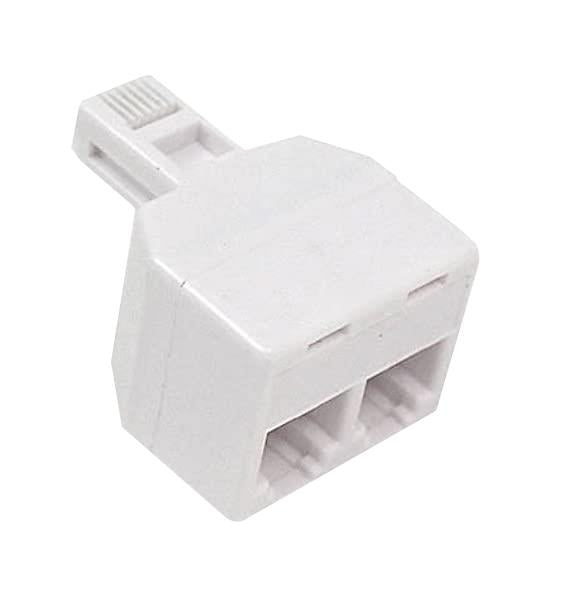 F8V143-WH Belkin Wall Mount Phone Jack W/1 RJ11 Ext Jack Rect White (Refurbished)