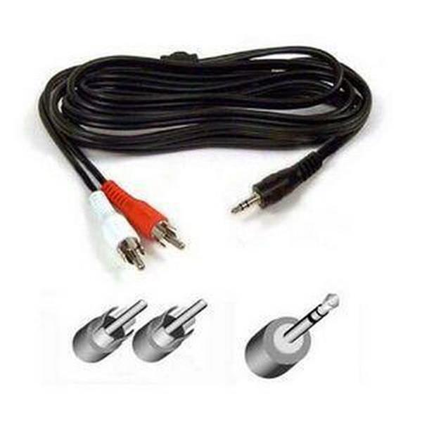 F8V235-12 Belkin 12ft Mini Stereo Y Adapter 1 3.5mm Stereo Plug/2 Rca Plugs Rohs