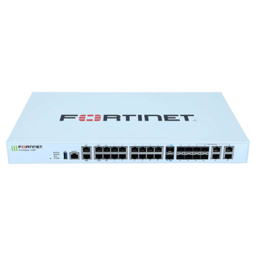 FG-100F-BDL-928-36 Fortinet FortiGate 22 x GE RJ45 Ports 4 x SFP 2 x 10GE SFP+ 1U Firewall 3 Year Advanced Threat Protection