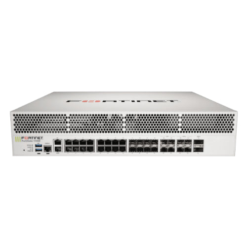 FG-1100E-BDL-950-12 Fortinet FortiGate 1100E Series FG-1100E 2 x Ports 40GBase-X + 4 x Ports SFP28 + 4 x Ports SFP+ + 8 x Ports SFP + 16 x Ports 1GbE RJ-45 2U Rack-Mountable Network Security Firewall Appliance