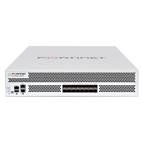 FG-3000D-DC-BDL-950-12 Fortinet FortiGate 3000D-DC 10GBase-X 10GbE 16 x SFP+ Manageable 2U Firewall