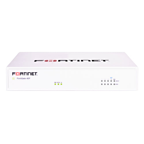 FG-40F-BDL-950-12 Fortinet FortiGate 40F Series FG-40F 4 x Ports 1000Base-T + 1 x Port 1GbE RJ-45 WAN Desktop Network Security Firewall Appliance