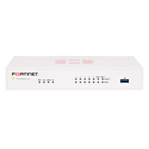 FG-51E-BDL-950-60 Fortinet FortiGate 51E Series FG-51E 5 x Ports 1000Base-T RJ-45 + 2 x Ports 1000Base-T WAN Manageable 1U Rack-mountable Network Security/Firewall Appliance