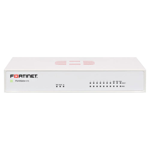 FG-61E-811-NFR Fortinet FortiWiFi 61E 10 x Ports GE RJ-45 + 2 x Ports WAN + 1 x Port DMZ + 7 x Ports Internal 1U Managed Network Security/Firewall Appliance with 1Y FC