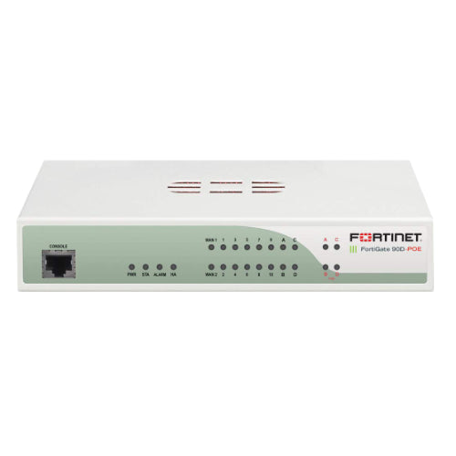 FG-90D-POE-BDL Fortinet FortiGate 90D Series FG-90D-POE 4 x Ports PoE 1000Base-T + 10 x Ports 1GbE RJ-45 + 2 x Ports 1GbE RJ-45 WAN Network Security Firewall Appliance