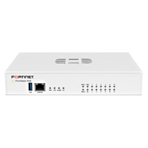 FG-90E Fortinet FortiGate 90E Series 2 x Ports 1000Base-T WAN + 1 x Port DMZ + 1 x Port HA + 12 x Ports 1000Base-T Network Security Firewall