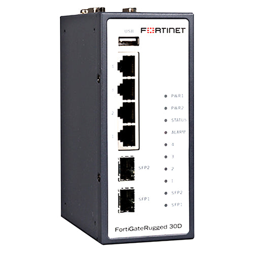 FGR-30D-BDL-950-36 Fortinet FortiGate Rugged Series 4 x Ports 10/100/1000Base-T + 2 x Ports SFP + 2 x Serial Ports DB-9 Network Security Firewall