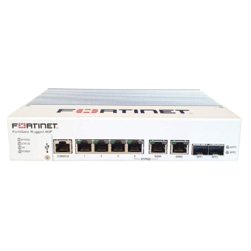 FGR-60F Fortinet FortiGate RJ-45 4 x Ports + 2 x SFP By Pass Set Up B/t WAN1 AND Port x 4 Security/Appliance Firewall