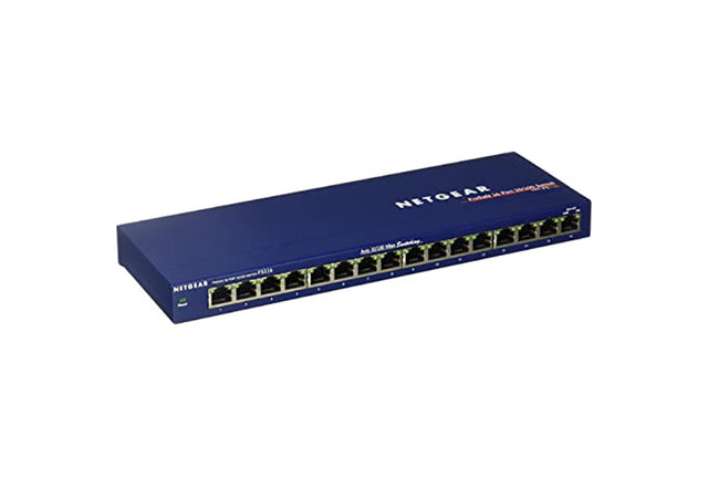 FS116PNA - Netgear Prosafe FS100 Series FS116P 8 x RJ-45 Ports PoE 10/100Base-TX + 8 x RJ-45 Ports Layer2 Unmanaged Fast Ethernet Network Switch