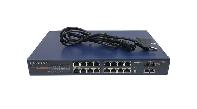 FS518 - Netgear FS518T 16 x RJ-45 10/100Base-TX + 2 x GE SFP Ports Layer 2 Unmananged Fast Ethernet Smart Network Switch