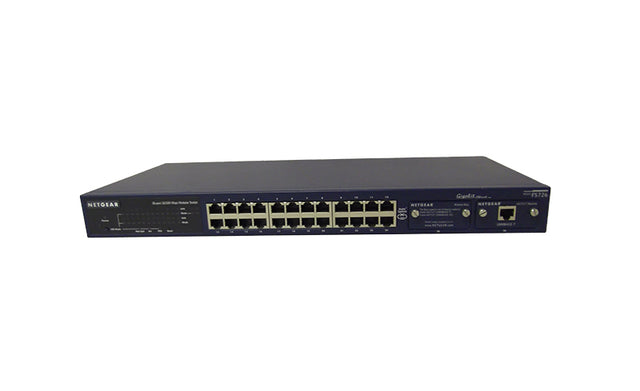 FS726 - Netgear ProSafe FS726 24 x Ports 10/100Base-TX + 2 x Ports SFP Layer 3 Managed 1U Rack-Mountable Fast Ethernet Smart Network Switch