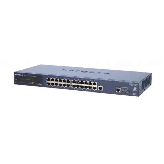 FS726T - Netgear Prostate 24 x RJ-45 Ports 10/100Base-TX + 2 x GE RJ-45 Ports + 1 x SFP Port Layer2 Managed Fast Ethernet Smart Network Switch