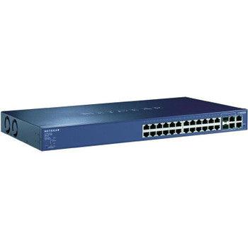 NetGear - FS728TP-100NAS-B2 - ProSafe 24-Ports 10/100 Smart Switch with 4 Gigabit Ports and 24 POE Ports