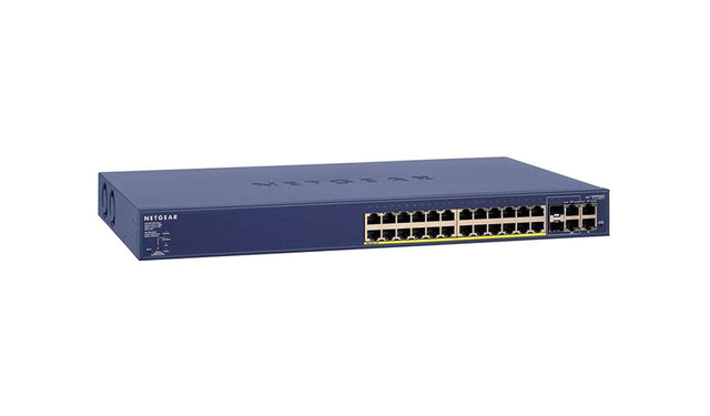 FS728TPV2 - Netgear ProSafe FS728TP 24 x Ports PoE 10/100Base-TX + 4 x 1GbE RJ-45 + 2 x Ports Combo RJ-45/SFP Layer3 Managed 1U Rack-Mountable Fast Ethernet Network Switch