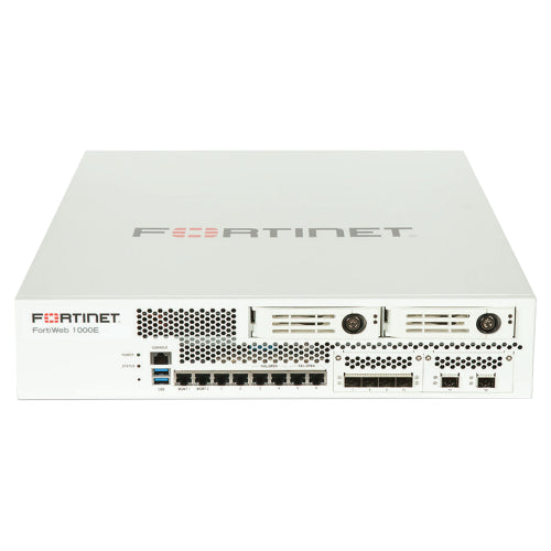 FWB-1000E Fortinet FortiWeb Series 2 x Ports 10GBase-SR + 4 x Ports SFP + 6 x Ports 1GbE RJ-45 2U Rack-Mountable Network Security Appliance